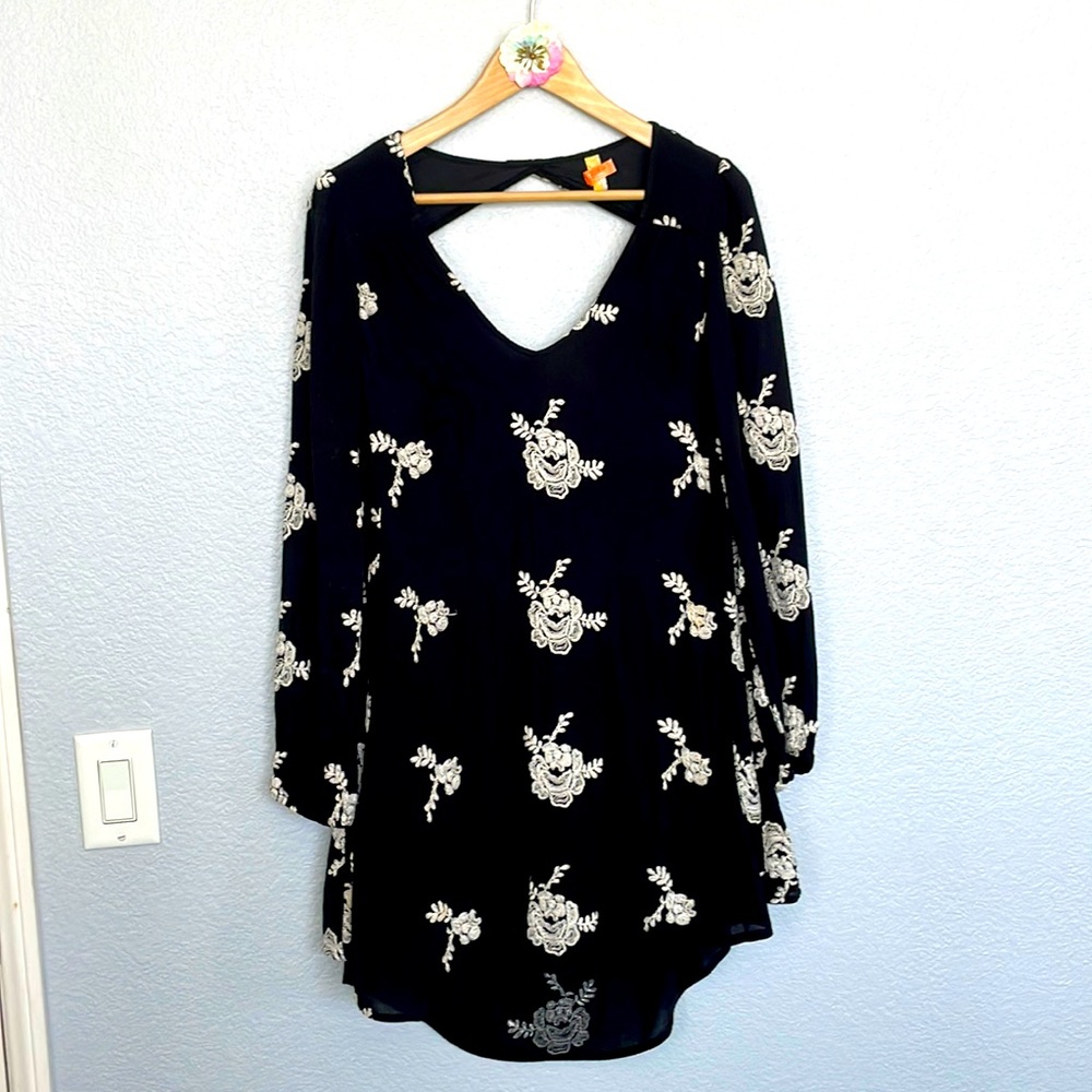 Free People Black & White Swing Dress.